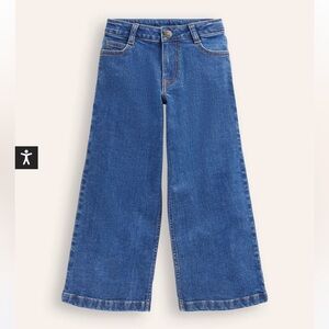 Mini Boden Wide Leg Girls Blue Jeans